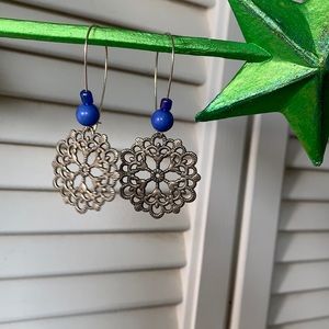 One of a kind, unique earrings with sterling earwires.